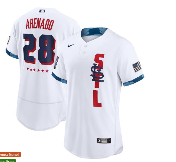 Men St.Louis Cardinals #28 Arenado White 2021 All Star Elite Nike MLB Jersey->boston red sox->MLB Jersey